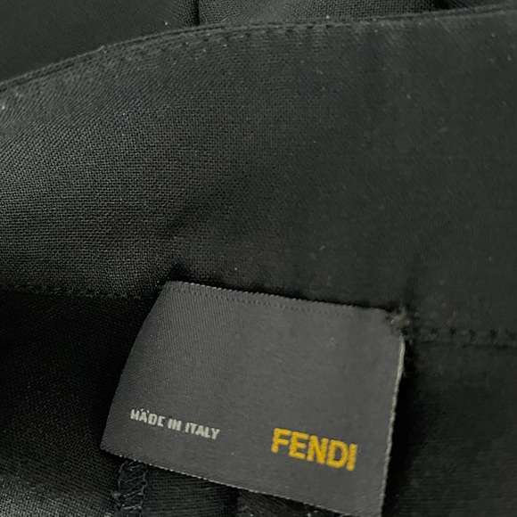 Authentic FENDI navy blue wool blend trousers pants IT 38 - Picture 6 of 9